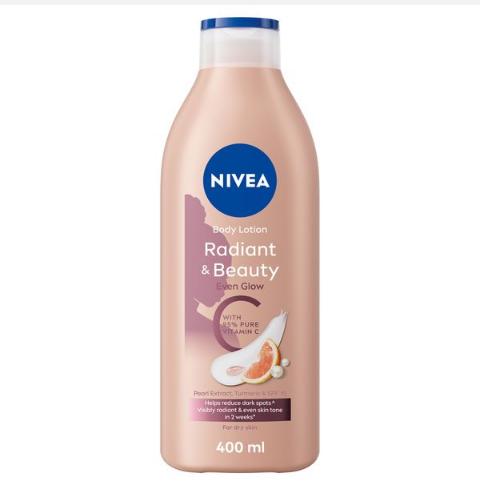 NIVEA Radiant & Beauty Even Glow Body Lotion with 95% Pure Vitamin C, 400ml