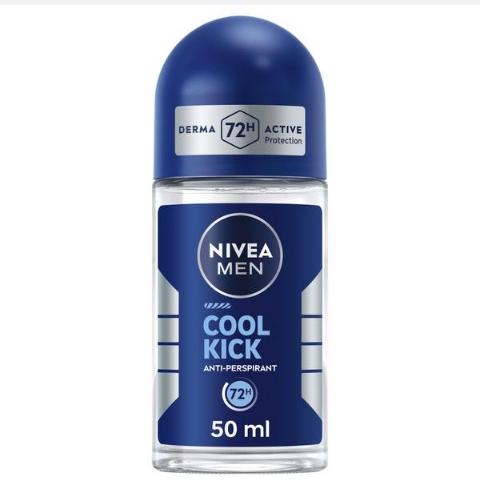 NIVEA MEN Cool Kick Anti-perspirant Roll-On Deodorant, 50ml